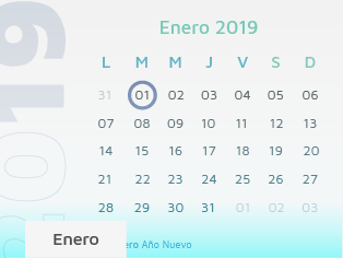 Calendario enero 2019