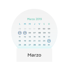 Calendario marzo 2019