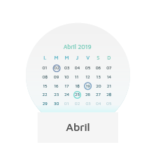 Calendario abril 2019