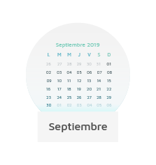 Calendario septiembre 2019 CAESBA
